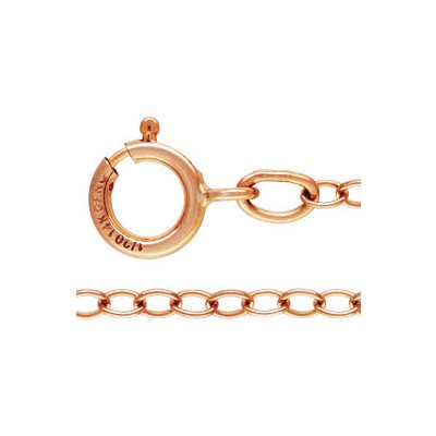 16" 1.7mm Cable Chain Spring Ring 16" 1.7mm Cable Chain Spring Ring