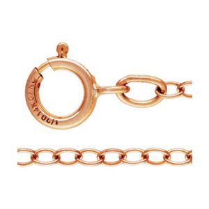 18" 1.7mm Cable Chain Spring Ring