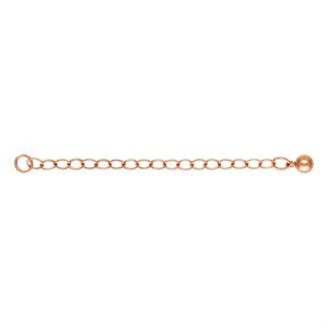 2" Cable Chain Ext w / 4.0mm Bead