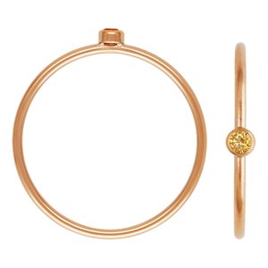 2mm Champagne 3A CZ Stacking Ring Size 6