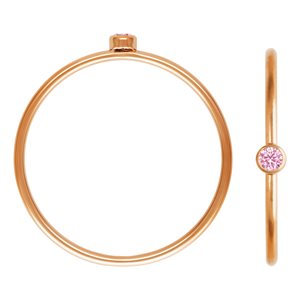 2mm Pink 3A CZ Stacking Ring Size 7