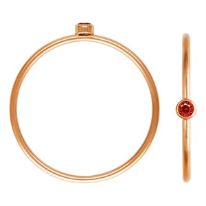 2mm Ruby 3A CZ Stacking Ring Size 7