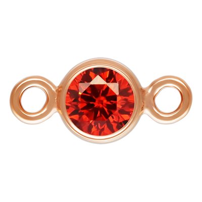 3.0mm Ruby 3A CZ Bezel Connector