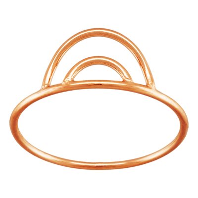 6.2mm Double Arch Ring (1mm Wire) Size 8