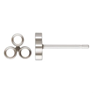 2.0mm 3 Bezel Cluster Post Earring AT