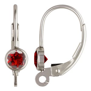 4.0mm Garnet Bezel LB w / Ring AT