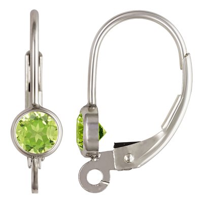 4.0mm Peridot Bezel LB w / Ring AT