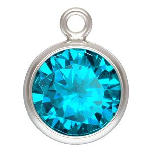 6.0mm Swiss Blue 3A CZ Bezel Drop AT