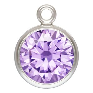 6.0mm Light Amethyst 3A CZ Bezel Drop AT