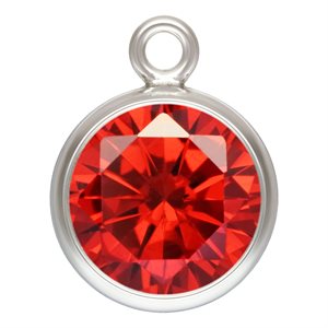 6.0mm Ruby 3A CZ Bezel Drop AT