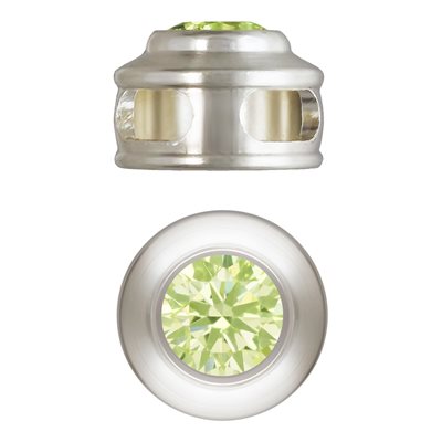 6.6mm Pendant w / 4.0mm Lime 3A CZ AT 6.6mm Pendant w / 4.0mm Lime 3A CZ AT
