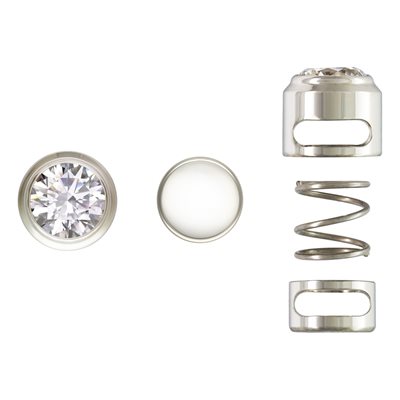6.0mm White Signity CZ 1.5mm Slot Slider AT 6.0mm White Signity CZ 1.5mm Slot Slider AT