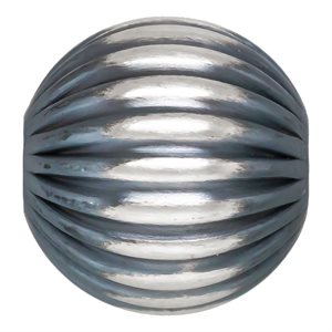 10.0mm Corrugated Navajo Style Pearl 2.5mm Hole