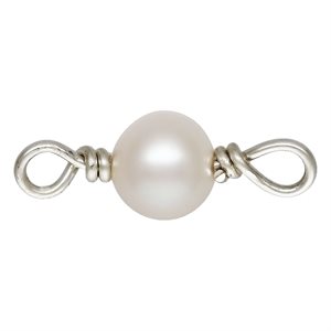 4.0mm Heavy Single White Pearl Connector