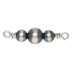 3&4mm 3 Oxidized Graduated Bead Connector