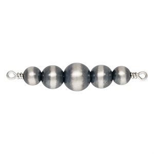 4&5&6mm 5 Oxidized Graduated Bead Connector