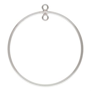 30mm Round Drop w / Closed Jump Ring In&Out AT