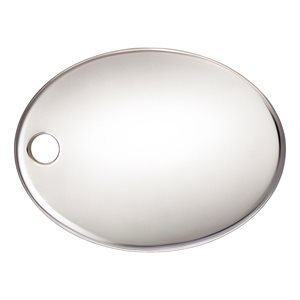 Oval Quality Tag (7.3x5.5mm) 0.8mm Hole AT