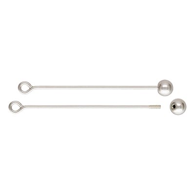 Threaded Ball Eyepin 22ga (.64x25mm) AT Threaded Ball Eyepin 22ga (.64x25mm) AT