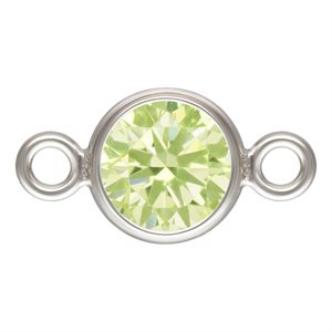 4.0mm Lime 3A CZ Bezel Connector AT