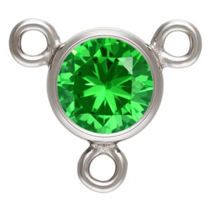 4.0mm Green 3A CZ Bezel Y Connector AT