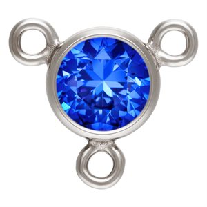 4.0mm Sapphire 3A CZ Bezel Y Connector AT