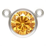 6.0mm Champagne Bezel 10-2 Connector 3A CZ