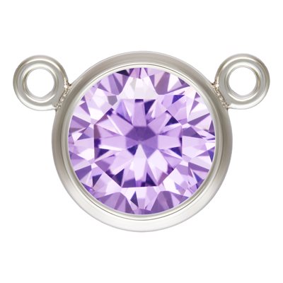 6.0mm Light Amethyst Bezel 10-2 Connector