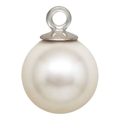 6mm White Crystal Pearl Drop 6mm White Crystal Pearl Drop