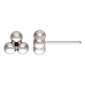 3 Ball (3.0mm) Post Earring AT