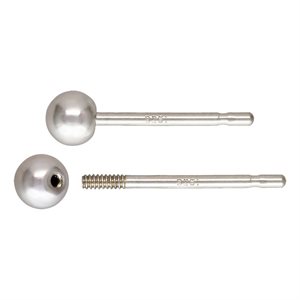 3mm Threaded Ball Earring AT