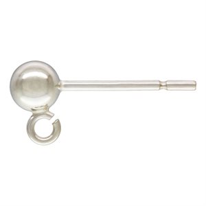 4.0mm Ball Earring w / Ring SPAT