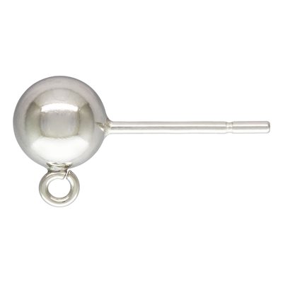 6.0mm Ball Earring w / Ring SPAT