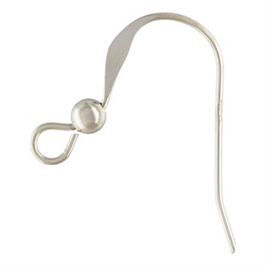Ear Wire Flat w / 3.0mm Bead (0.61mm) AT