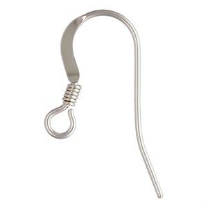 Ear Wire Flat w / Coil (0.61mm) AT