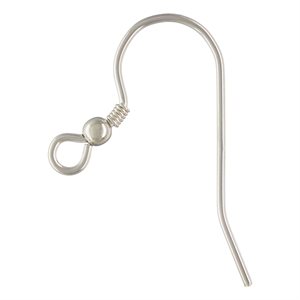Ear Wire w / Bead & Coil (0.71mm) AT