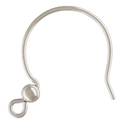 Circle Ear Wire w / 3.0mm Bead (0.76mm) AT