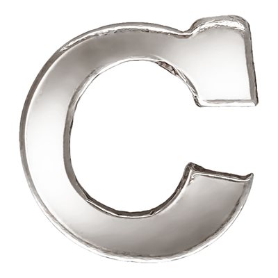 Block Letter 'C' Stamping (0.5mm Thick) Block Letter 'C' Stamping (0.5mm Thick)