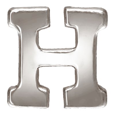 Block Letter 'H' Stamping (0.5mm Thick) Block Letter 'H' Stamping (0.5mm Thick)