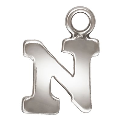 Block Letter 'N' Charm (0.5mm Thick) AT