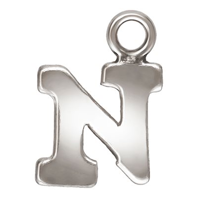 Block Letter 'N' Charm (0.5mm Thick) AT Block Letter 'N' Charm (0.5mm Thick) AT