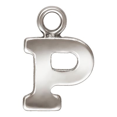 Block Letter 'P' Charm (0.5mm Thick) AT