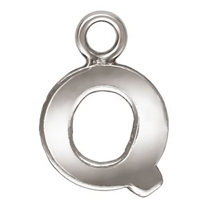 Block Letter 'Q' Charm (0.5mm Thick) AT