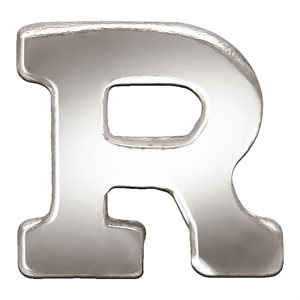 Block Letter 'R' Stamping (0.5mm Thick)