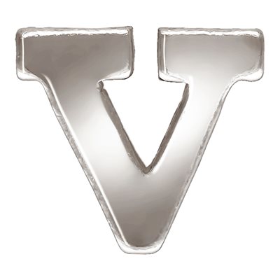 Block Letter 'V' Stamping (0.5mm Thick) Block Letter 'V' Stamping (0.5mm Thick)