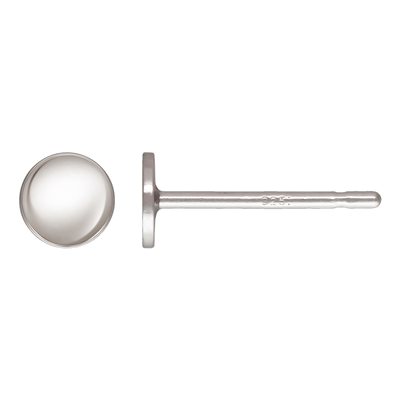 4mm Round Disc Post Earring AT 4mm Round Disc Post Earring AT