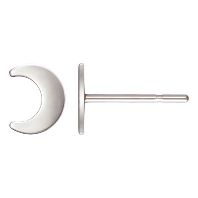 5.1x6.3mm Moon Post Earring AT