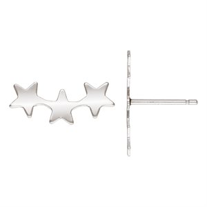 5.0x14.5mm Triple Star Post Earring AT