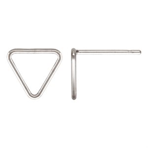 7.6mm Triangle Edge Post Earring AT
