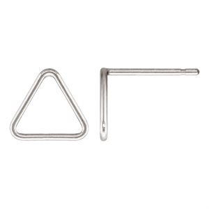 7.6mm Triangle Corner Post Earring AT